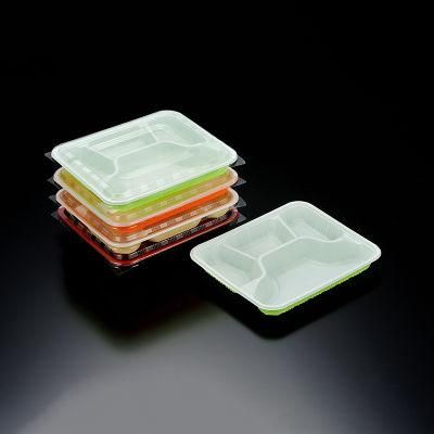 5 Compartment Disposable PP Plastic Lunch Box Take out Food Container