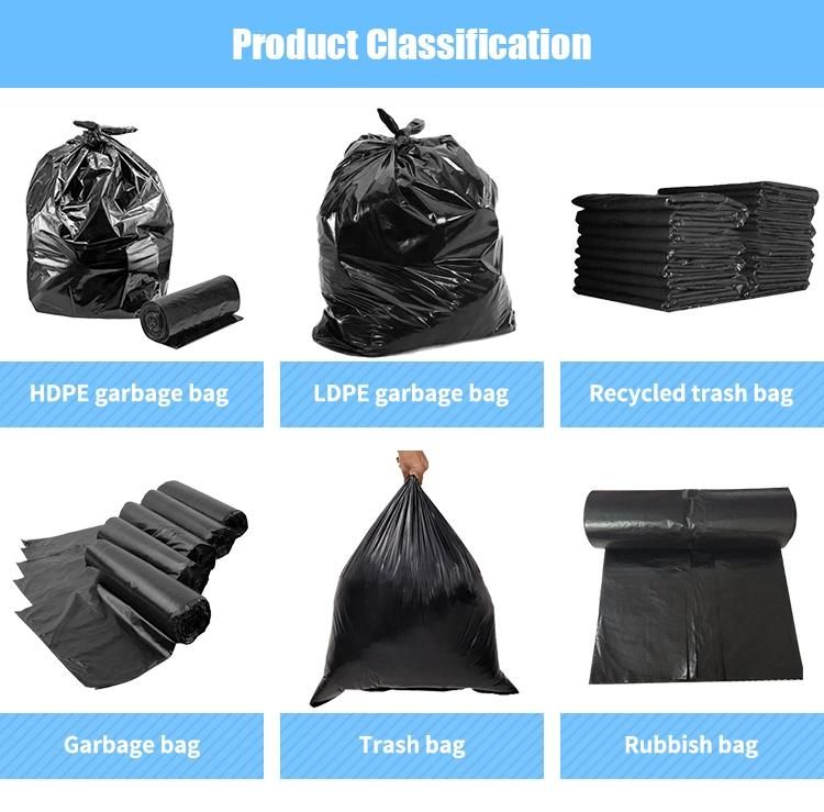 100% LDPE/HDPE Colored Plastic Disposable Garbage Bags Custom Rubbish Bags Poly Bag Shopping Bag