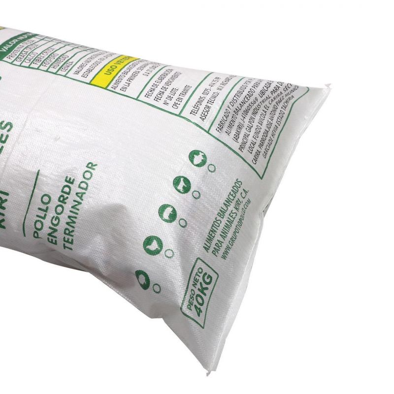 Polypropylene Bags Maize Corn Wheat Grain Feed Packaging PP Woven Raffia Bag