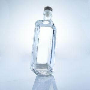 Hot Sale and Cheap Price 1000ml Clear Whisky Glass Bottle for Wine with Plastic Lids