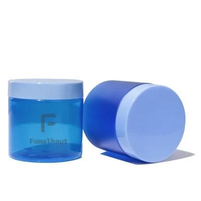 Clear Round Shape Frosted Pet Jar Customized Color