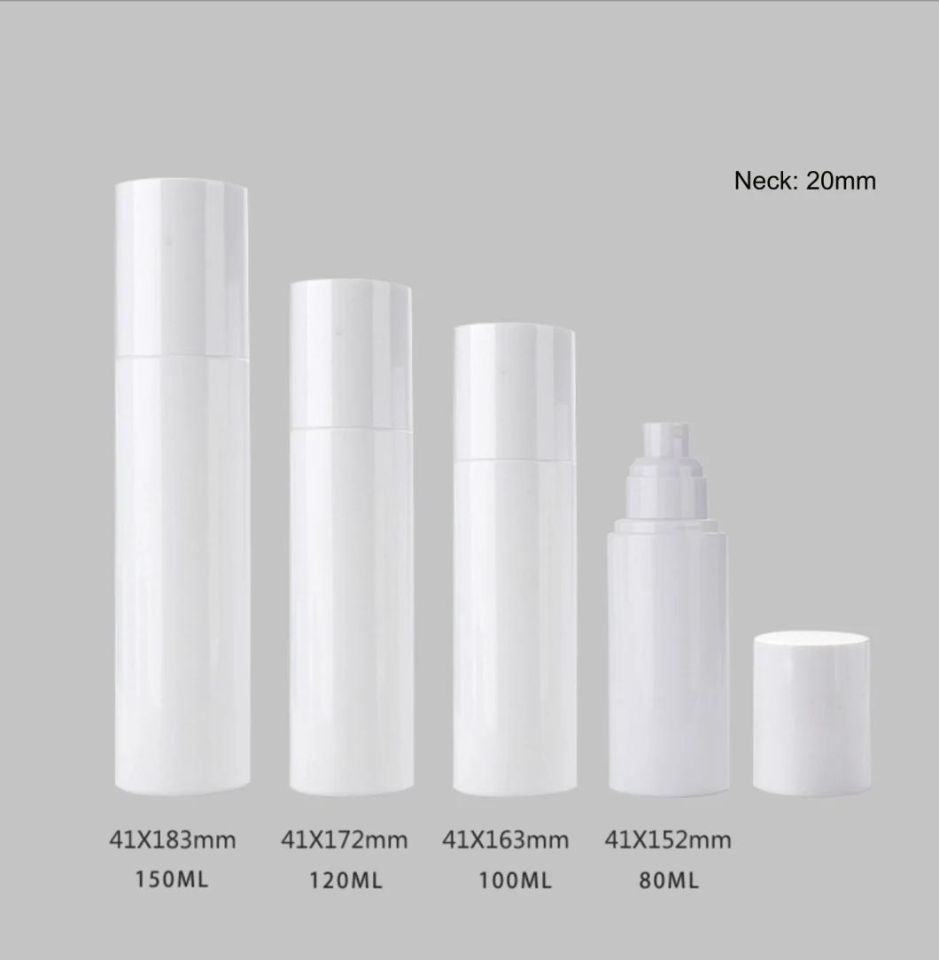 Wholesale 120ml/4 Oz Plastic Bottle, Plastic Pet Cylinder Lotion Bottle with White Treatment Pump & Overcap. Ready-Made/ Customized.