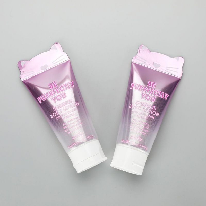 Gradient Clear Purple Plastic Cosmetic Body Lotion Cream Packaging Tube