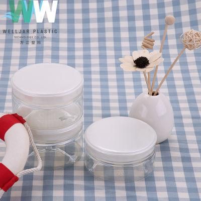 Cosmetic Jar 250ml PS Plastic Cream Jar with PP Cap