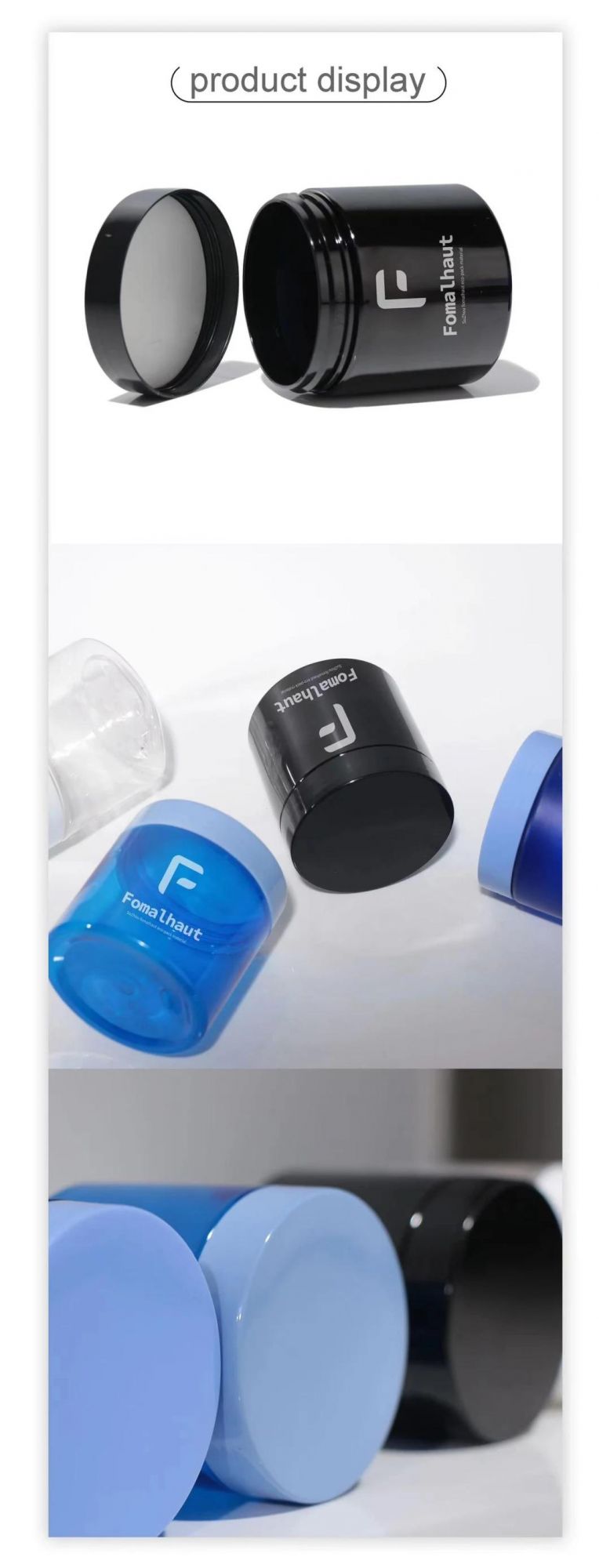 Wholesale Cosmetic Food Packaging 200ml Pet Jar Clear Plastic
