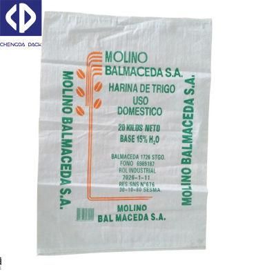 China 25kg 50kg Plastic Poly PP Cement Sack Woven Bags for Rice Flour Packing