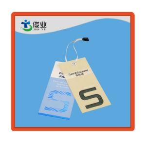 Jeans Colorful Paper Garment Hangtags/Labels, Customize Swing Tag Garment Paper Hangtag