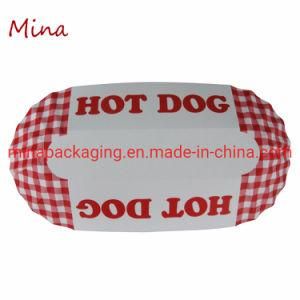Hot Sale Customised Recycled Oval BBQ Party Hot Dog Paper Dish Plate
