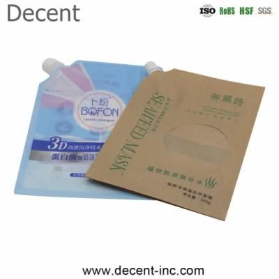 Doypack Standing Laundry Detergent Clothes Washing Plastic Spout Packaging Bags for Washing Powder
