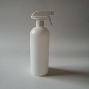 1L 1000ml 32oz Plastic HDPE Boston Round Shoulder White Color Cleaner Spray Bottle