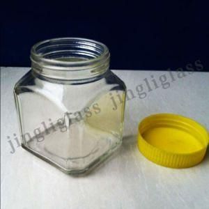 Square Shaped Glass Jar for Food Storage and Packing