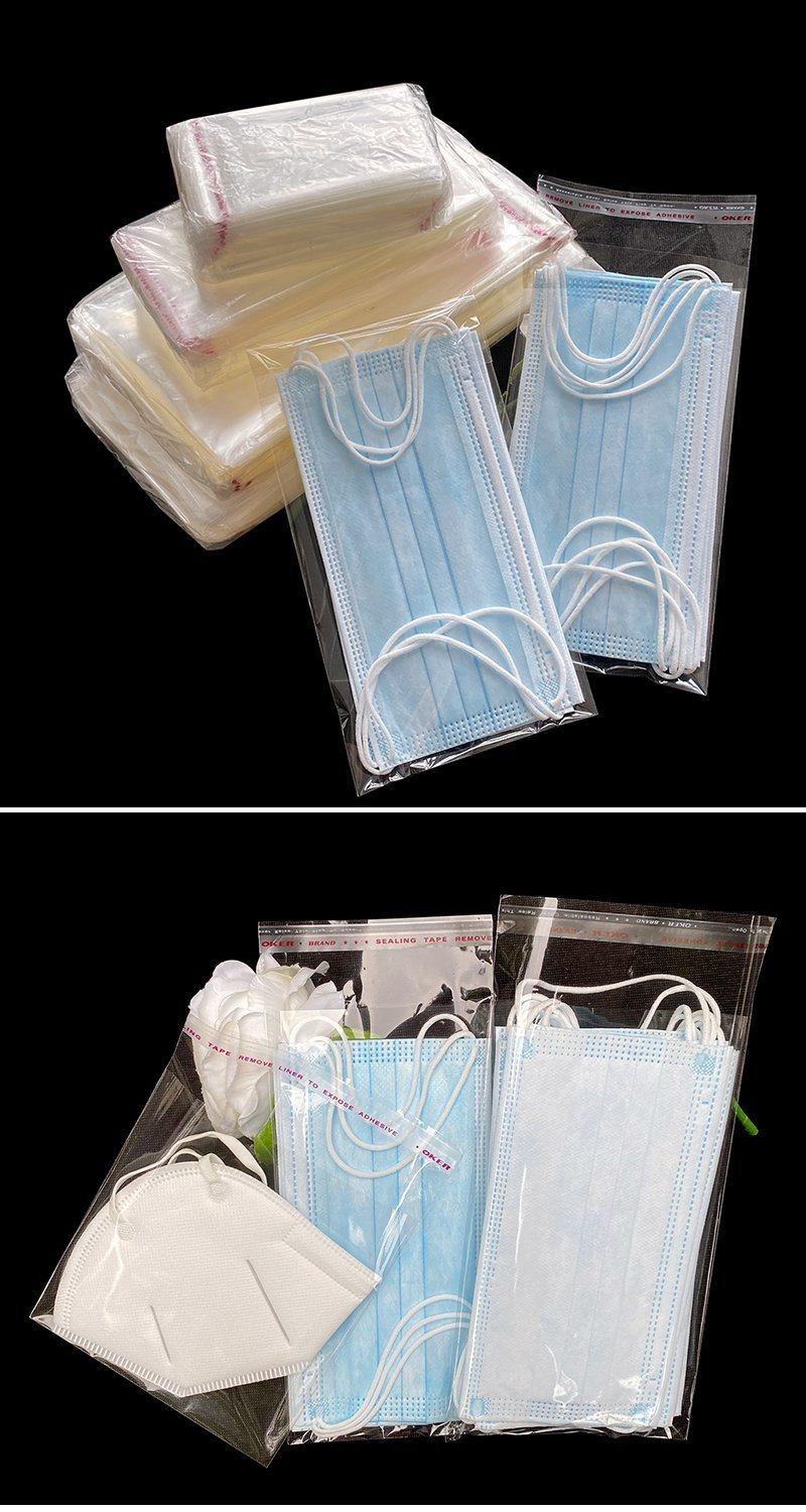 Stock BOPP Packaging Bag for Book Cloths Food Face Mask