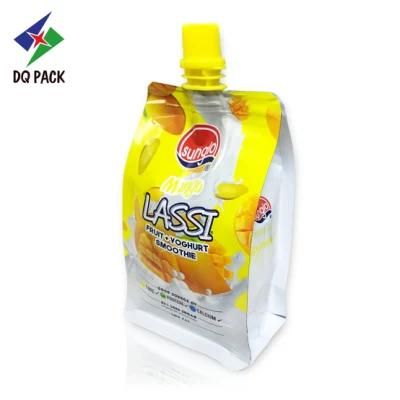 Dq Pack China Beverage Packaging Food Grade Plastic Bags Liquid Cream Packaging Doypack with Spout