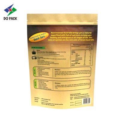 Dq Pack Oil Packaging Bag Manufacturer China Custom Print Cokies Stand up Plastic Zip Lock Pouches