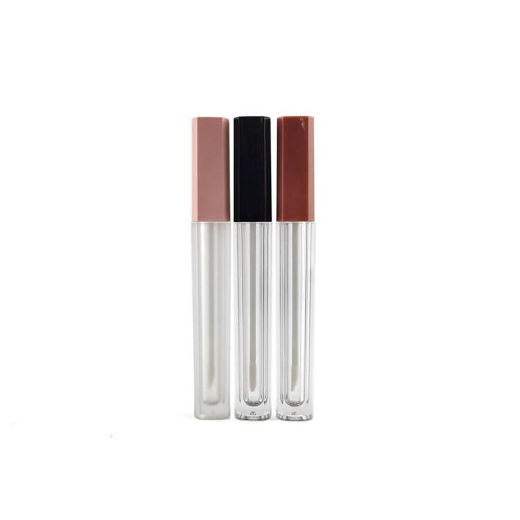 Sells New 5ml Clear Lip Gloss Tube Cosmetic Lip Gloss Empty Bottle Packaging Container with Black White Red Purple Lid