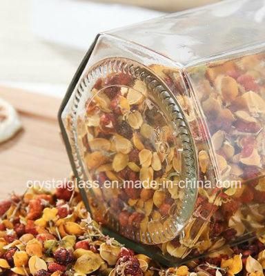 Wholesale Various Size Food Grade Hexagon Honey Jar Storage Glassware 100/380/500ml