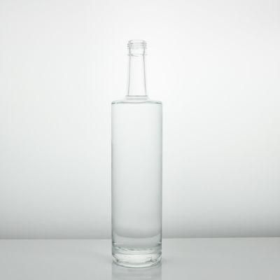 500 Ml High Custom Wholesale Clear Luxury Glass Bottle for Whiskey Brandy