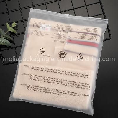 Whole Custom Zip Lock Bags, with Logo Clothing Packaging PE Bag Printed Tshirt Plastic Poly Bag Recyclable /Compostable Bag