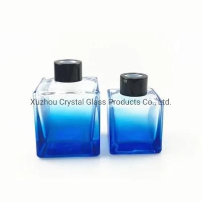 8 Oz 200ml Clear High Quality Square Shape Reed Aroma Glass Diffuser Bottle