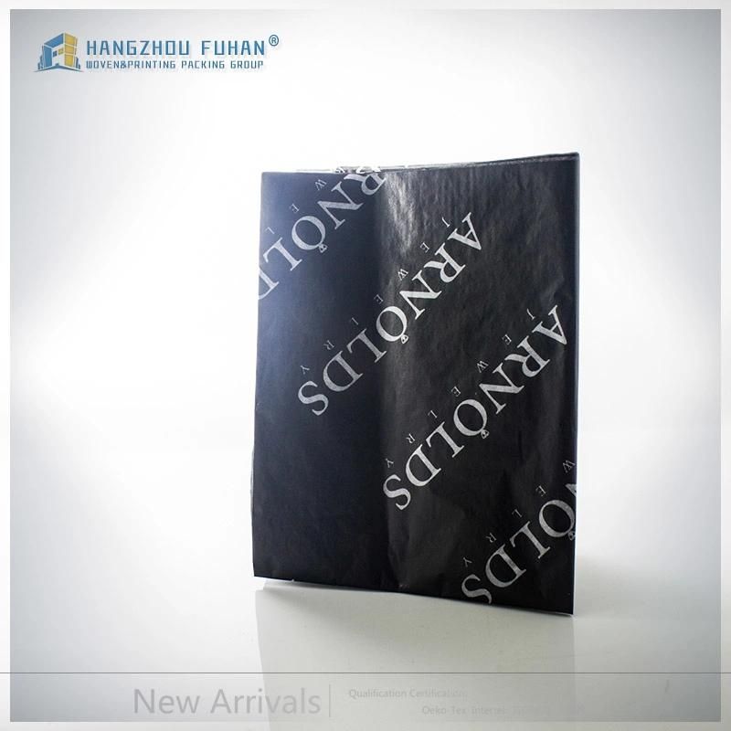 Luxury Logo Black Foil Black Custom Wrapping Tissue Paper