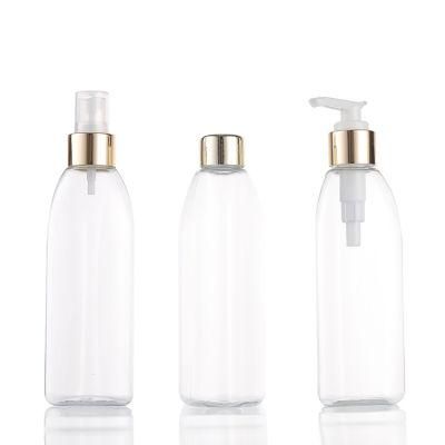 7 Ounce Triangle Shaped Clear Pet Cosmetic Bottle