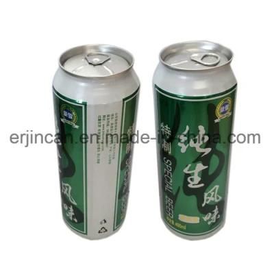 Cylindrical Aluminum Metal Can with Canned Beverage