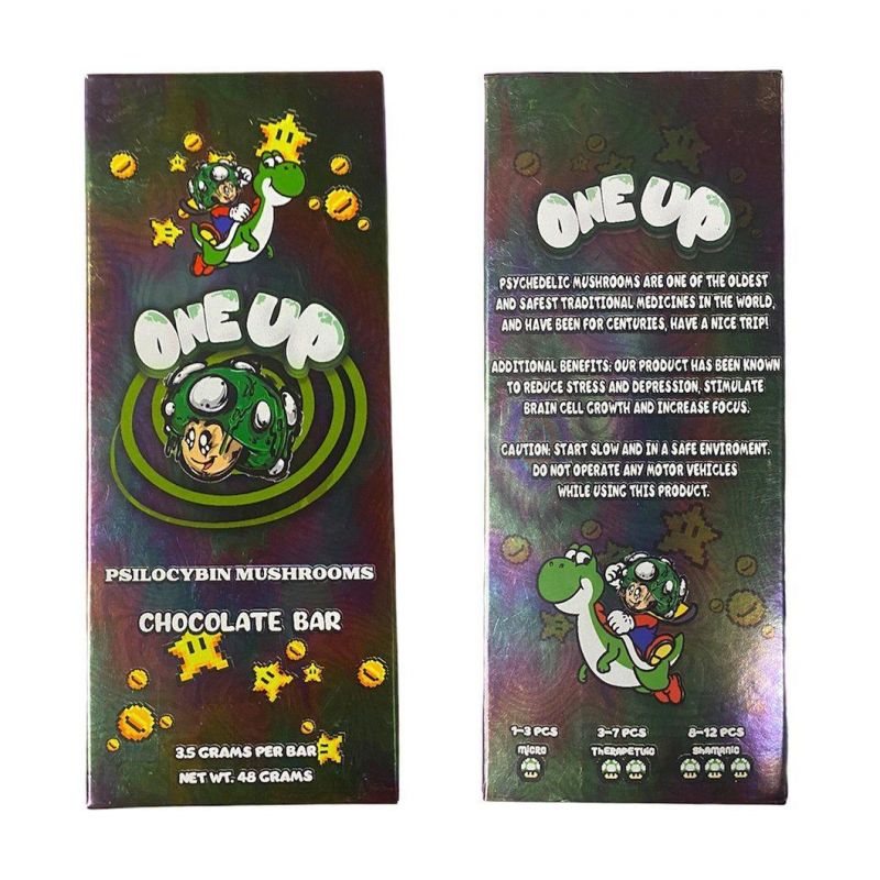 One up Psilocybin Mushroom Chocolate Bars Packaging Box