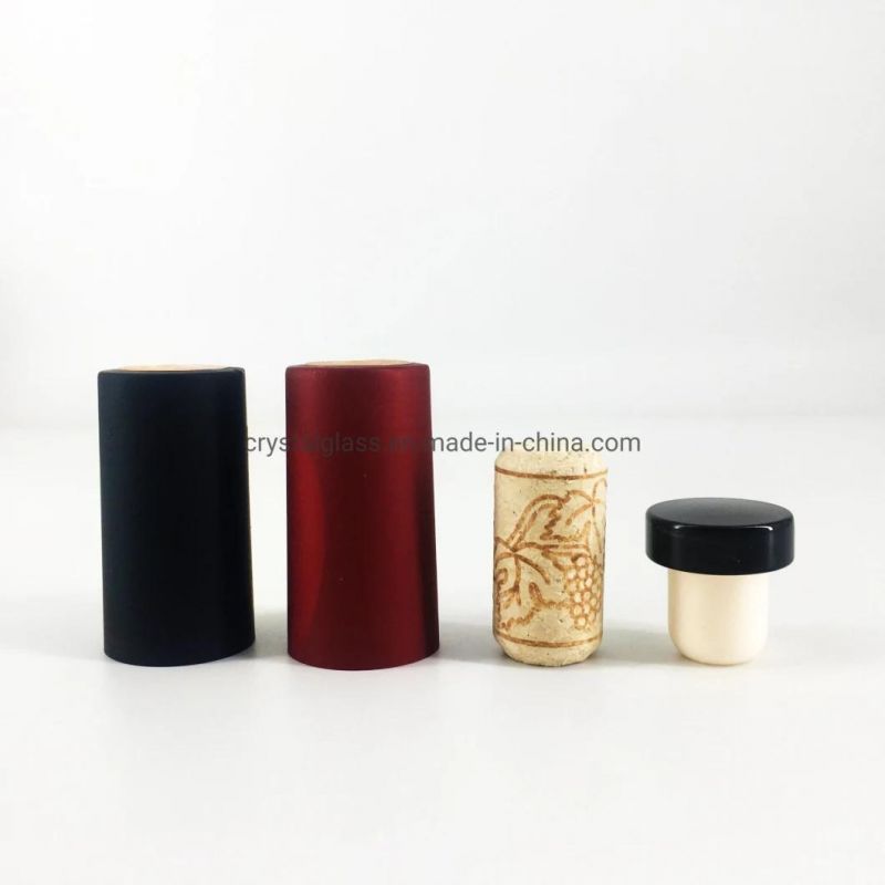 OEM Clear Glass Red Wine Bottle Supplier with Cork Stopper 750ml