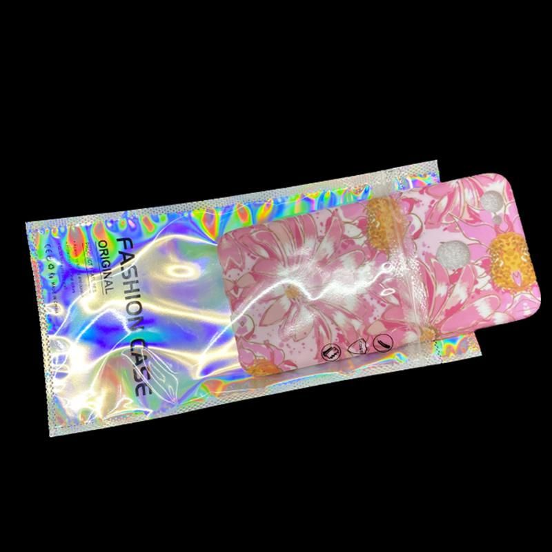 Cell Phone Case Zipper Bag with Holographic Plastic Bag