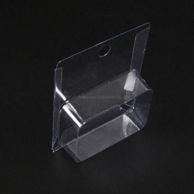 Clear Pet Foldable Plastic Clamshell Blister Insert Card Packaging with Hang Hook