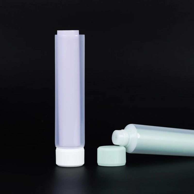 OEM Wholesale Private Label with Logo Soft Plastic Tubes Screw Plastic Hot Stamping Cosmetic Tube Packaging Round Tubes