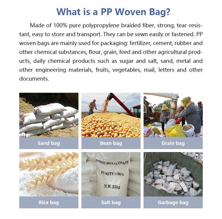 Plastic PP Woven Bag for Fertilizer Rice Cement Feed Seed