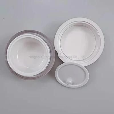 30g 50g Wholesale White Acrylic Round Cosmetic Cream Jar with Wave Lid for Skin Care