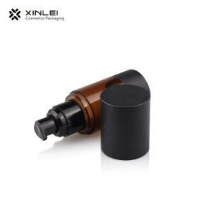 Carefully Crafted 50ml Amber Color Cosmetic Bottle with Black Bottom