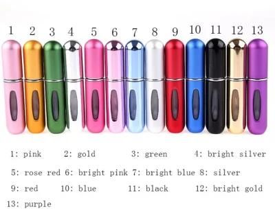 Portable Mini Refillable Perfume Atomizer Bottle Refillable Spray Scent Pump Empty Cosmetic Containers Bottle for Travel 5ml