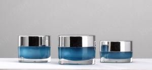 Blue Acrylic Jar Day Cream Jar Plastic Cosmetic Jar