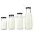 Milk Juice Glass Bottle with Lid for Drinking