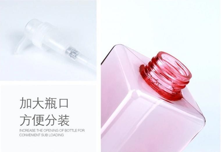 PETG Square-Shaped Foaming Bottle Hand Washing Bottle Pressed Bottle Cosmetic Plastic Bottle