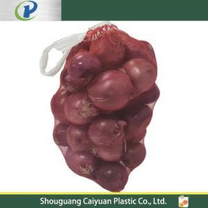 Agricultural UV Protect Reusable Drawstring Leno PP PE Vegetables Fruits Mesh Bag L-Sewing Net Mesh Bag for Packaging Onion/Potato/Orange