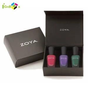 Custom Cosmetic Cardboard EVA Foam Insert Black Paper Cosmetic Packaging Boxes
