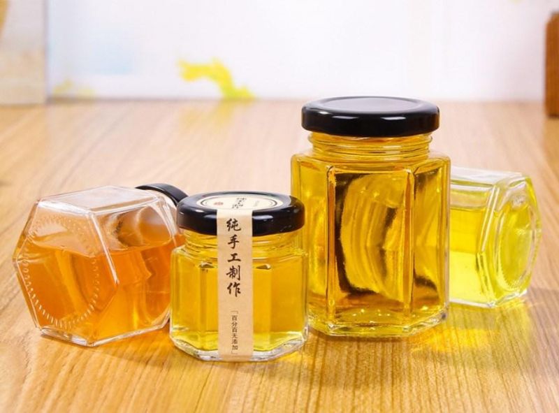 Wholesale 25ml-100ml Round Shape Glass Jar for Honey Jam Jelly with Metal Lid