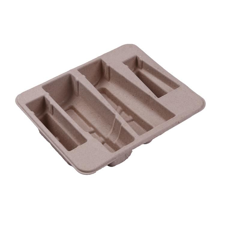 Custom Biodegradable Sugarcane Molded Pulp Paper Tray