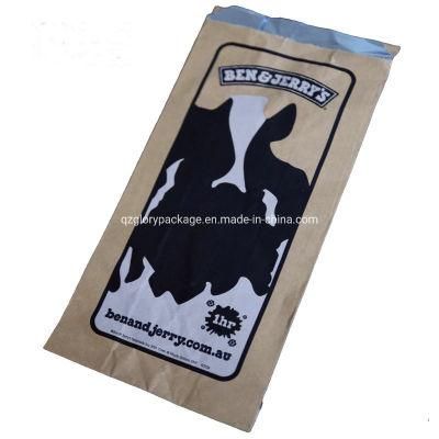 Whole Sale Kebab Aluminum Foil Lined Kraft Paper Bag for Roasted Chicken