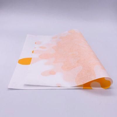 Custom Oil Proof Sheet Grease Proof Paper Grease Proof Sheet for Street Food Burger Sandwich Wrapping with Your Own Design