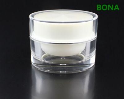 Round Plastic Acrylic Luxury Cream Jar with Lids