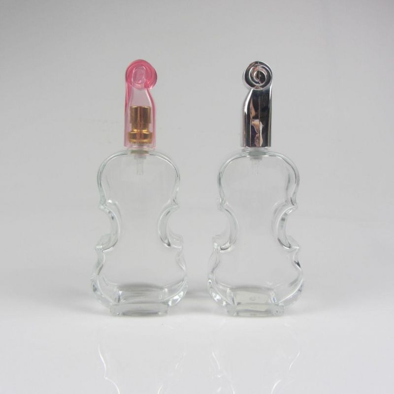 Refillable 100ml Fancy Violin Guitar Shaped Glass Perfume Bottle