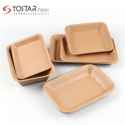 Wholesale Custom Biodegradable Supermarket Packaging Tray for Food Meat