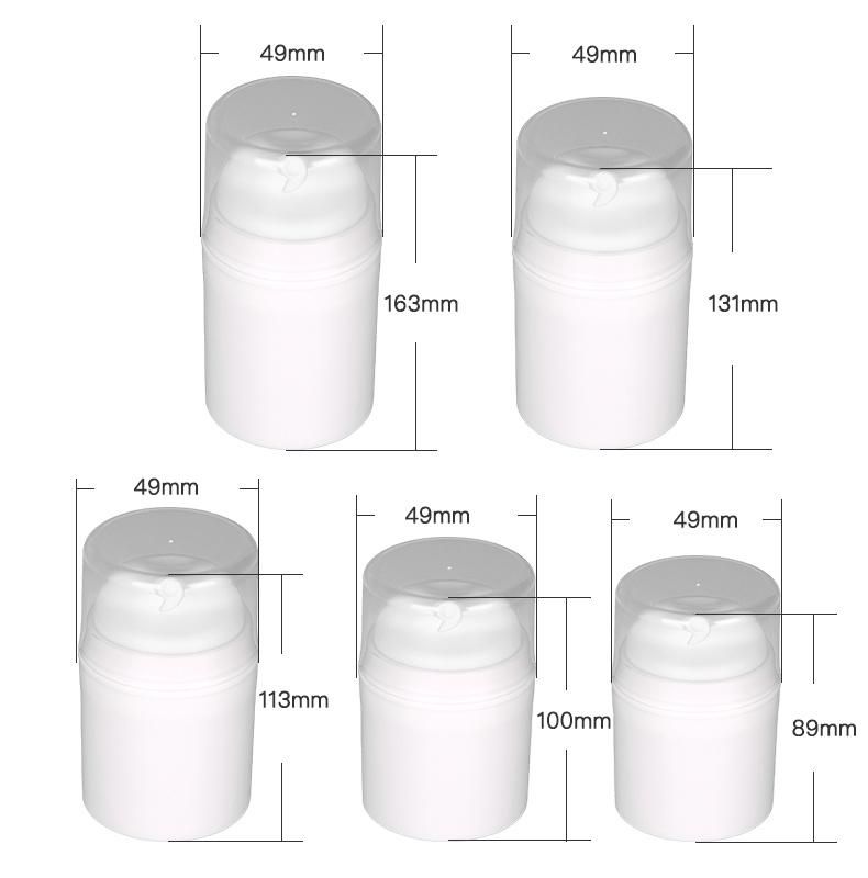 China Factory 30ml 50ml 70ml 100ml 150ml PP Plastic Transparent Round Cosmetic Foam Pump Bottle