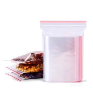 Transparent Plastic Reclosable Zip Poly Bags with Resealable Lock Seal Zipper Grip Seal Bags Clear