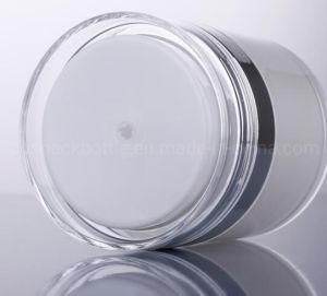 1oz White Plastic Acrylic Airless Jar for Cosmetic